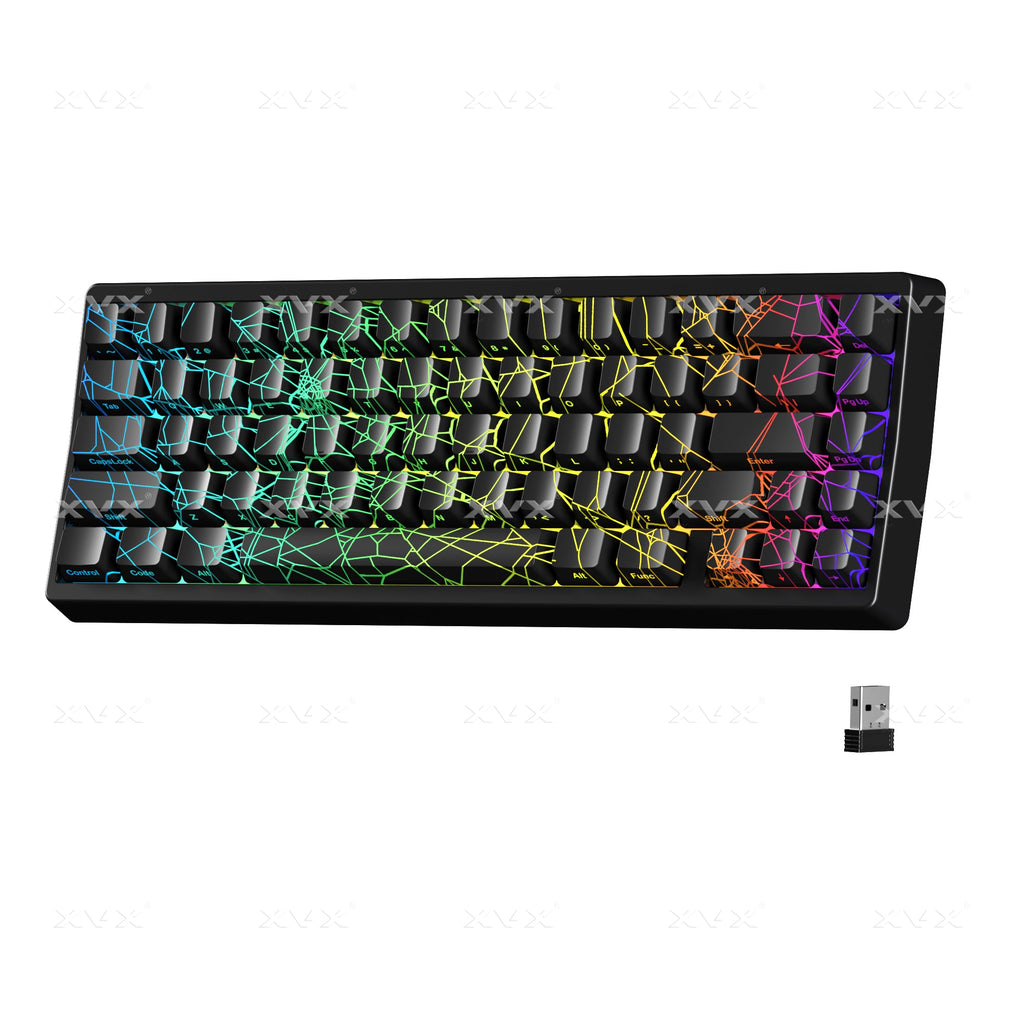 XVX M67 JadeStone VIA Tri-Mode Mechanical Keyboard with IMD-Tech Keycaps (Spider Web)