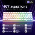 XVX M67 JadeStone VIA Tri-Mode Mechanical Keyboard with IMD-Tech Keycaps (Stellar White)