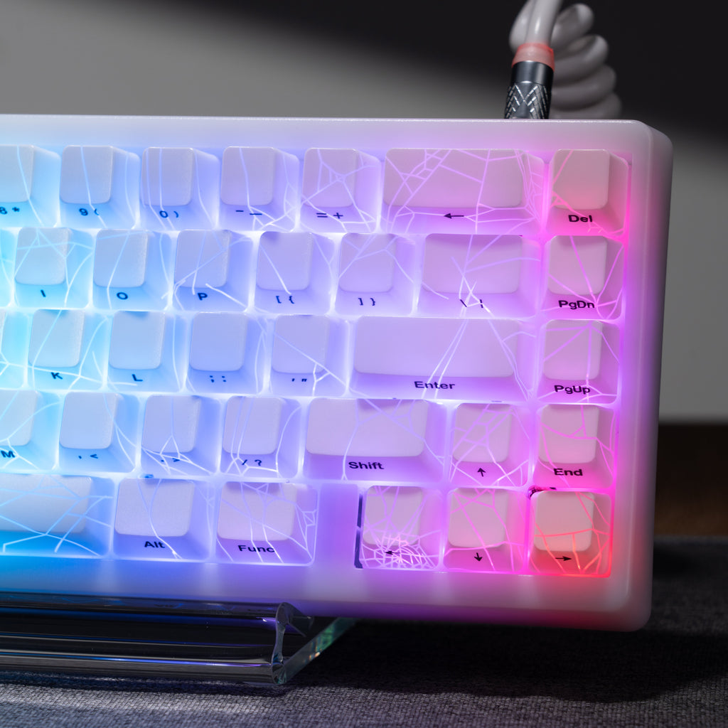 XVX M67 JadeStone VIA Tri-Mode Mechanical Keyboard with IMD-Tech Keycaps (Spider Web)